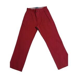Castaway Nantucket Island Pants 30x29 Harbor Chino Stretch Red Twill